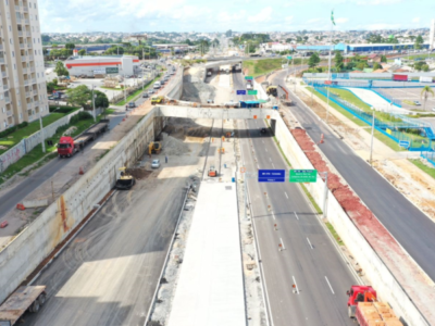 Avanço nas obras da Linha Verde em Curitiba provoca nova alteração no trânsito da região do Trevo do Atuba